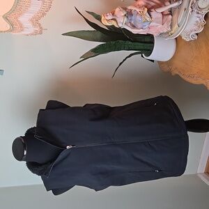 J Jill Fit Black shearling vest